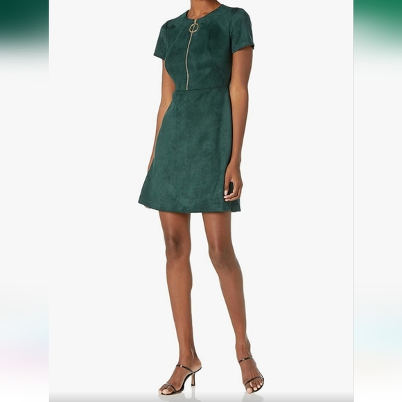 NWT Marc New York Faux Suede Zip Detail Dress Size 16 - Picture 1 of 12